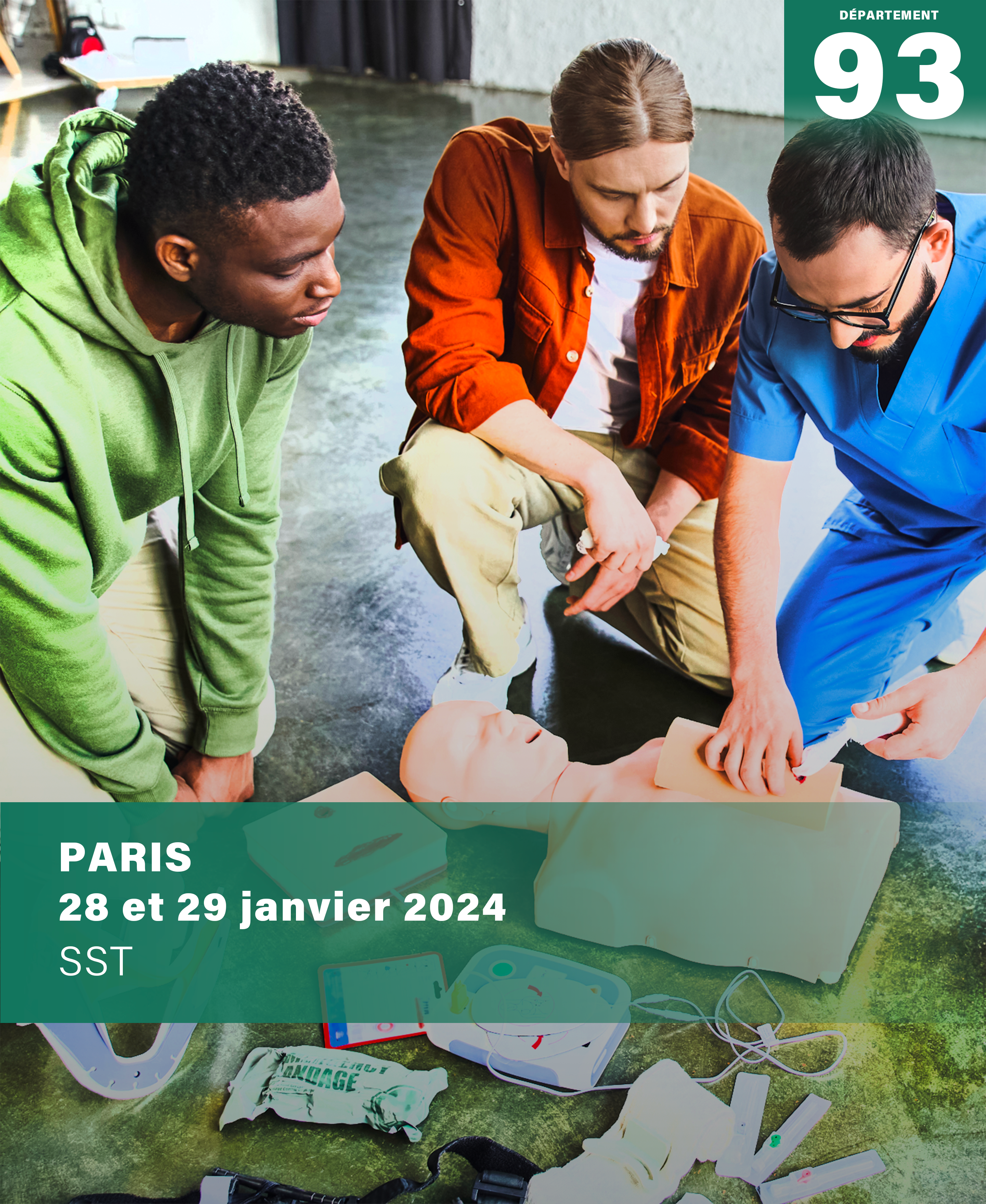 Formation SST à Saint-Denis - Janvier 2024