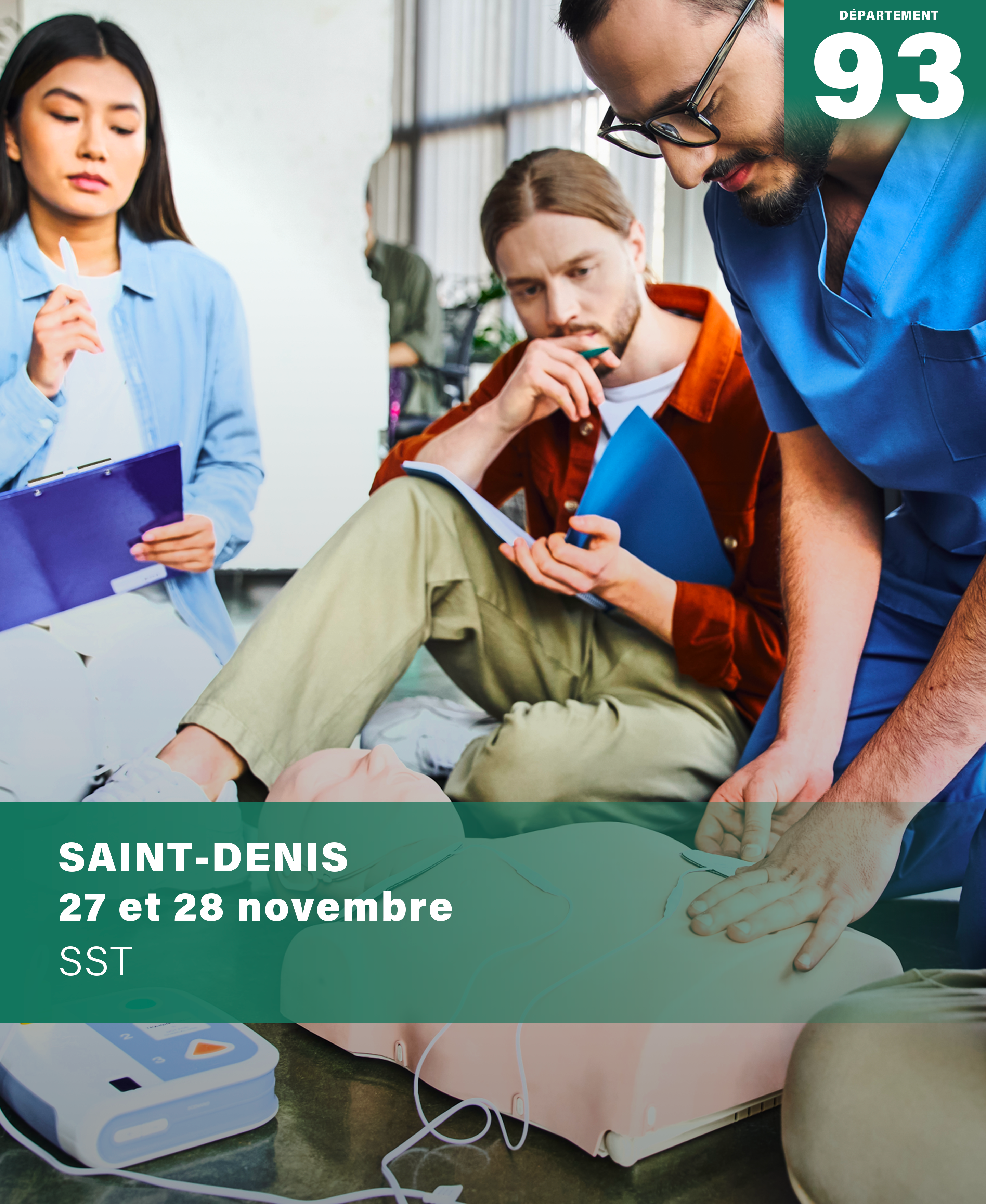 Formation SST à Saint-Denis - Novembre 2024